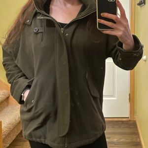 VINCE Olive Green Wool Coat